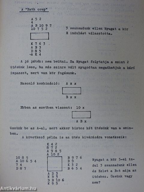 Bridzs felvevőjáték iskola kezdőknek-haladóknak