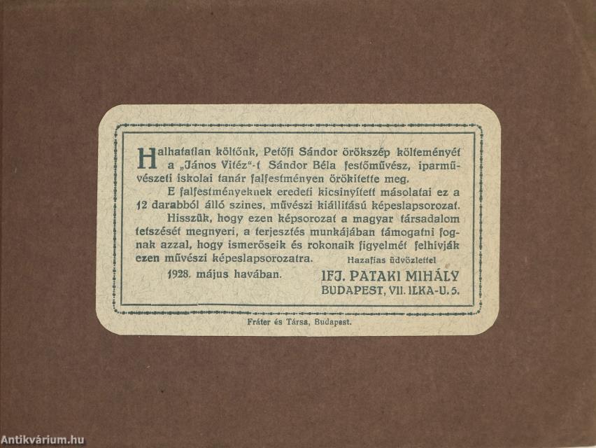 Petőfi "János Vitéz"-e