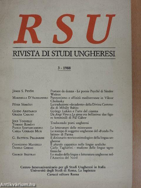 Rivista di Studi Ungheresi 3/1988