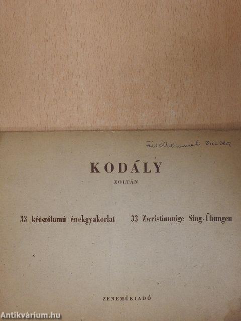 33 kétszólamú énekgyakorlat