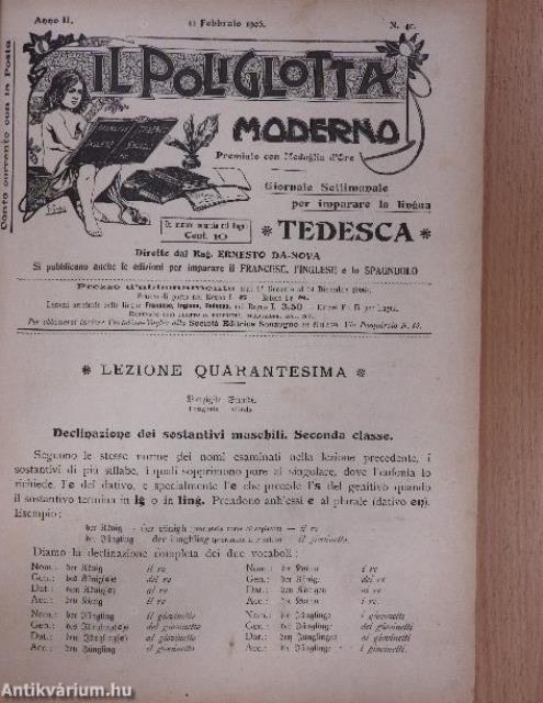 Il Poliglotta Moderno 1905-1907. (nem teljes évfolyam)