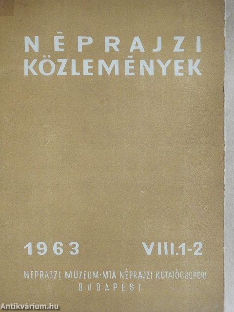 Néprajzi közlemények VIII. 1-2.