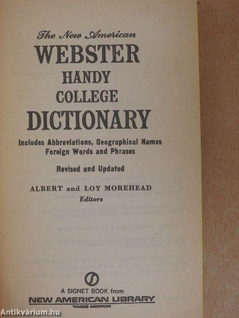 The New American Webster Handy College Dictionary