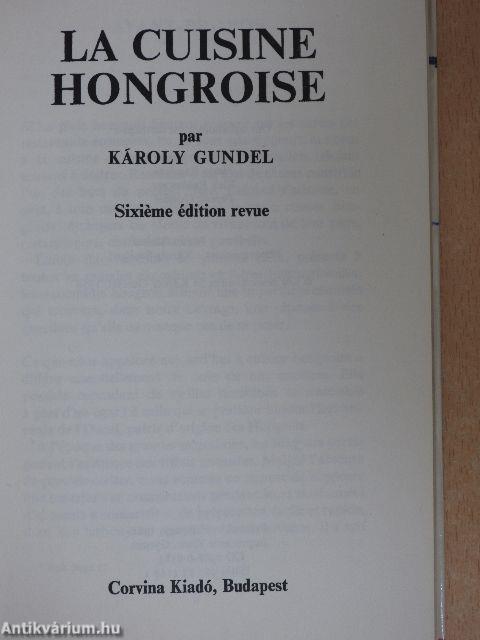 La Cuisine Hongroise