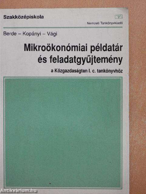 Mikroökonómiai példatár és feladatgyűjtemény