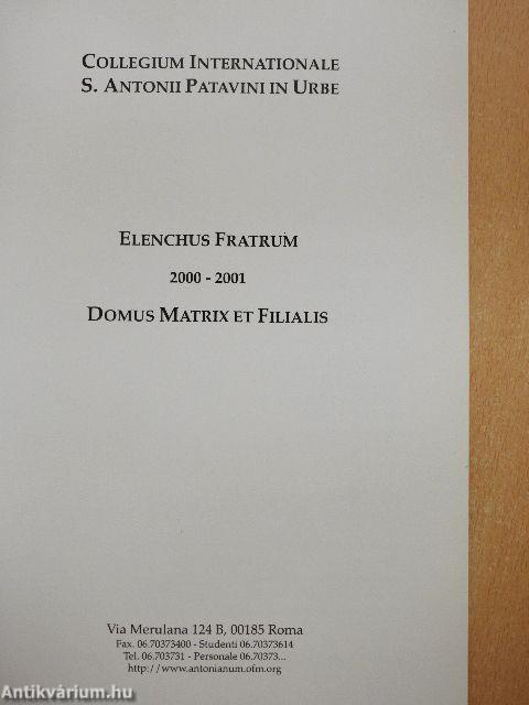 Collegium Internationale S. Antonii Patavini in Urbe Elenchus Fratrum