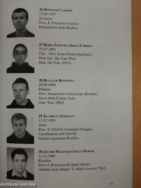 Collegium Internationale S. Antonii Patavini in Urbe Elenchus Fratrum