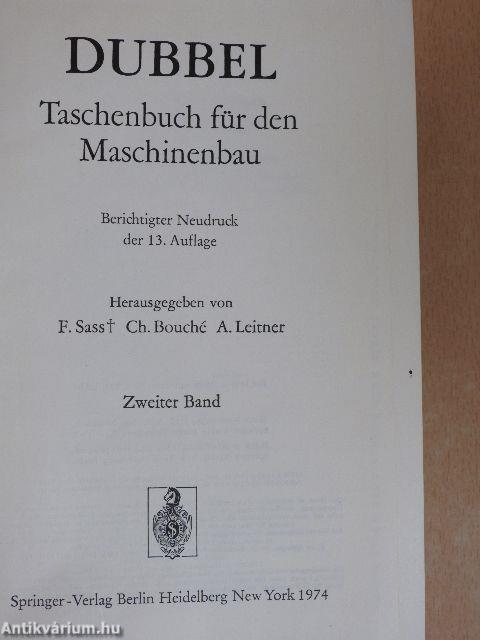 Dubbel Taschenbuch für den Maschinenbau II.