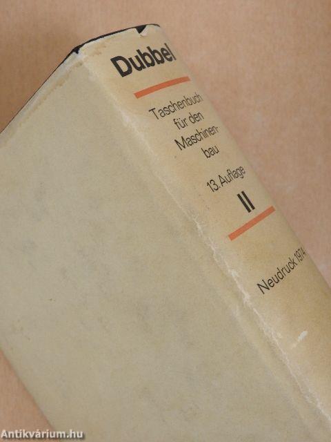Dubbel Taschenbuch für den Maschinenbau II.
