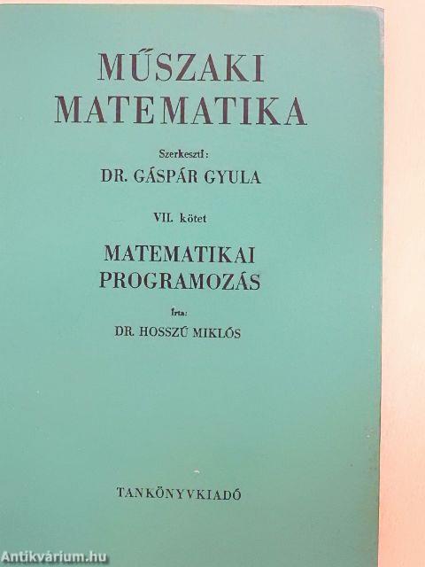 Műszaki matematika VII.