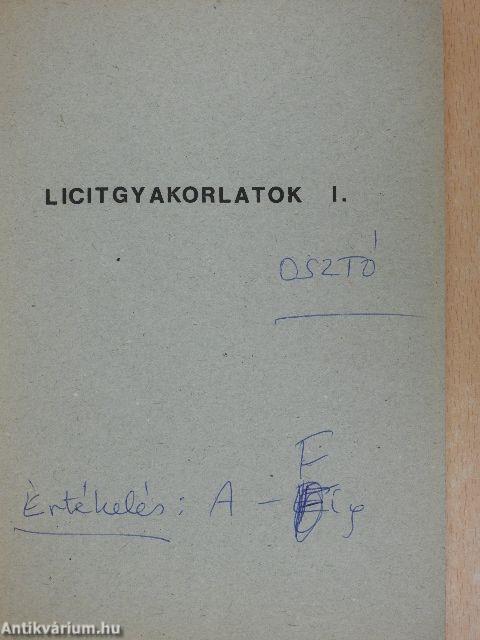 Licitgyakorlatok I/1-2.