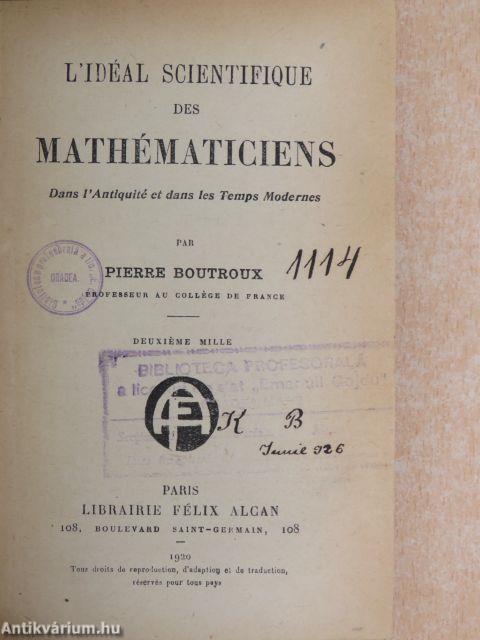 L'idéal scientifique des mathématiciens