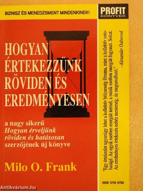 Hogyan értekezzünk röviden és eredményesen