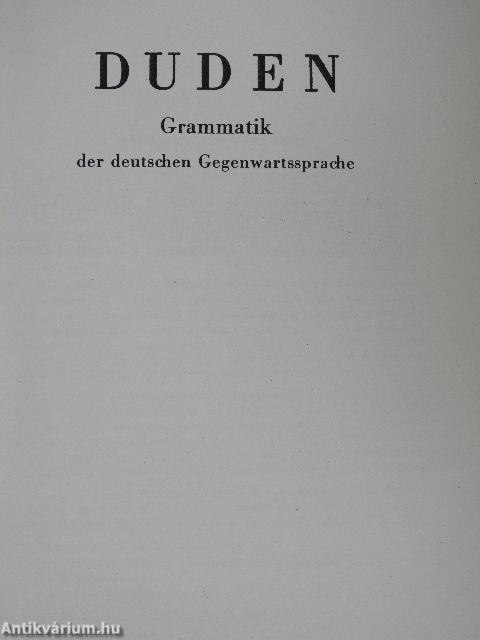 Duden Grammatik der deutschen Gegenwartssprache