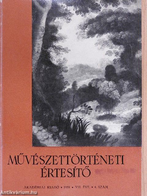 Művészettörténeti Értesítő 1958/4.