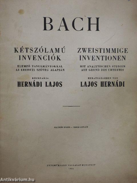 Kétszólamú invenciók/Elemző tanulmányok Bach Kétszólamú invencióihoz