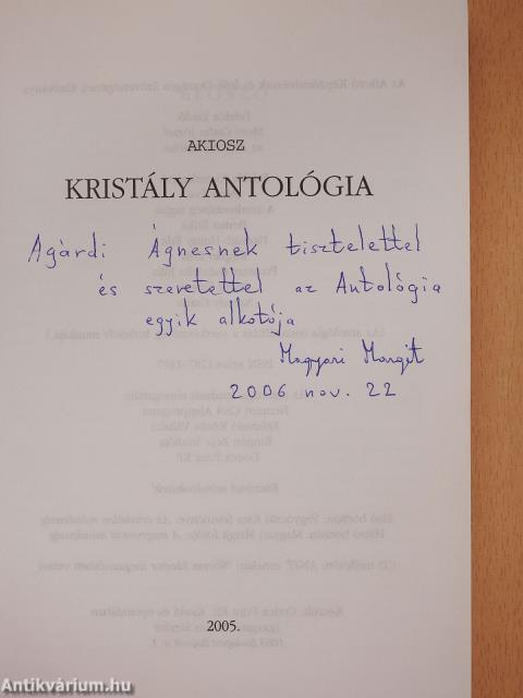 Kristály antológia 2005 (dedikált példány)