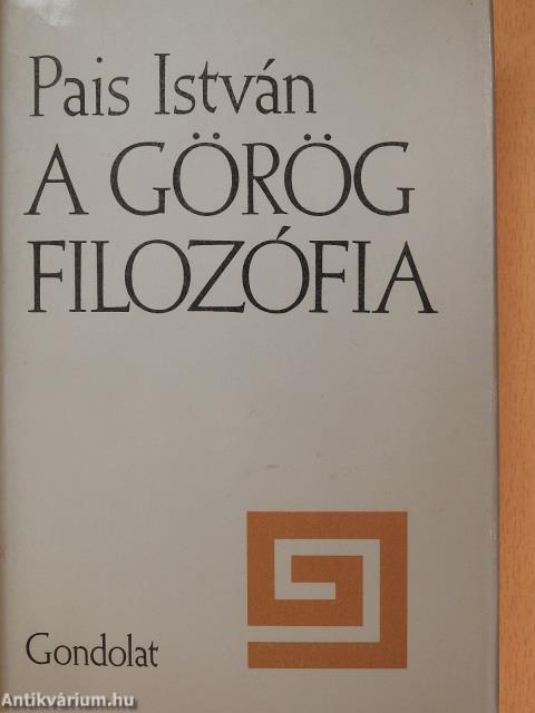 A görög filozófia (dedikált példány)