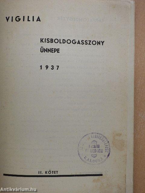 Vigilia 1937. Kisboldogasszony ünnepe II. (töredék)