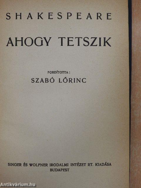 Ahogy tetszik