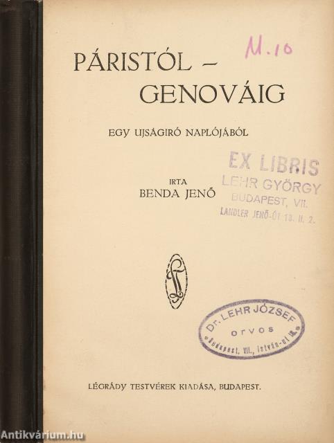 Páristól - Genováig