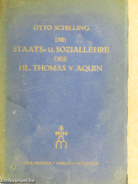 Die Staats- und Soziallehre des Heiligen Thomas von Aquin