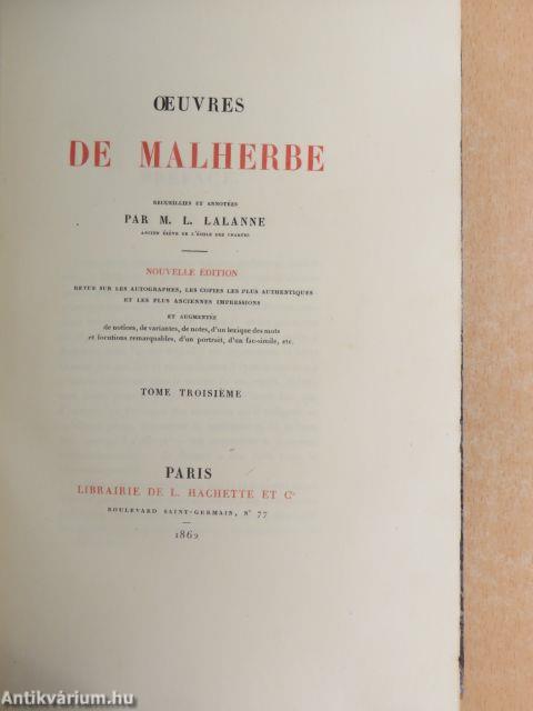 Oeuvres de Malherbe III.