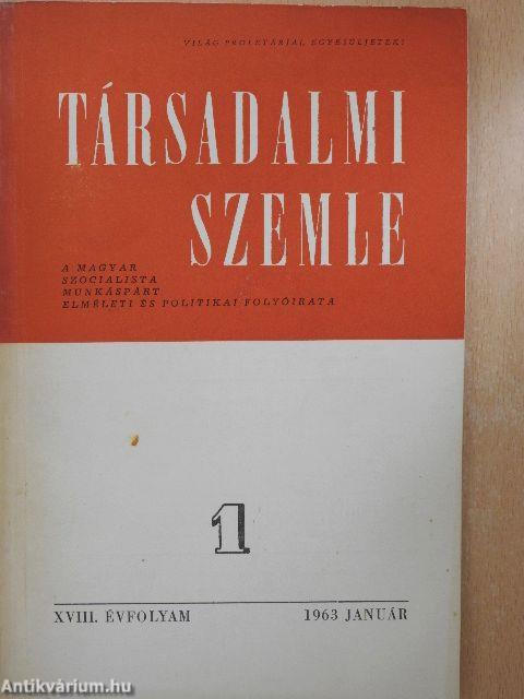 Társadalmi Szemle 1963. (nem teljes évfolyam)