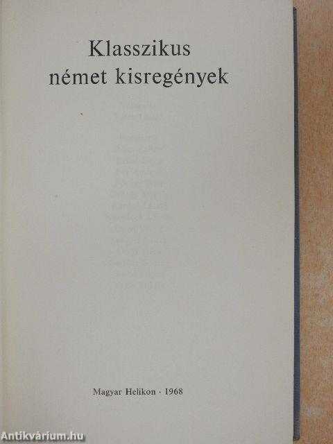 Klasszikus német kisregények