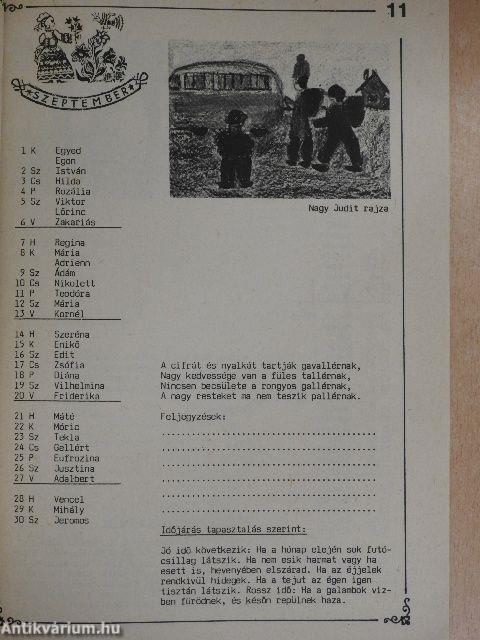 Ceglédpuszta Kalendáriuma 1987