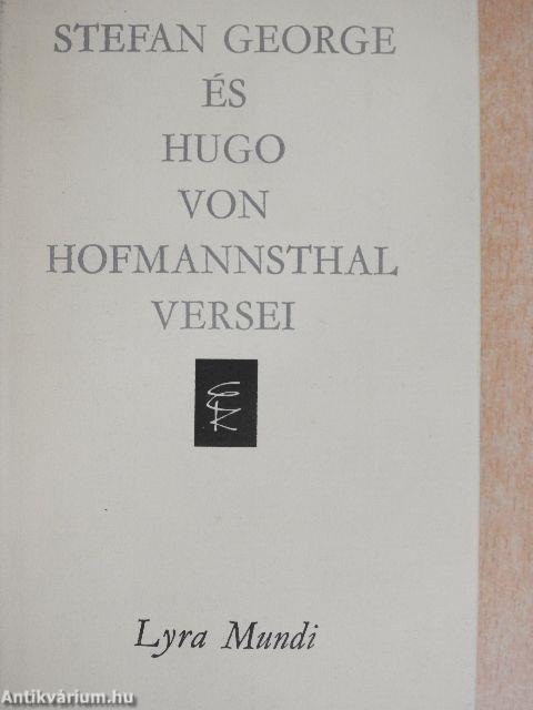 Stefan George és Hugo von Hofmannsthal versei