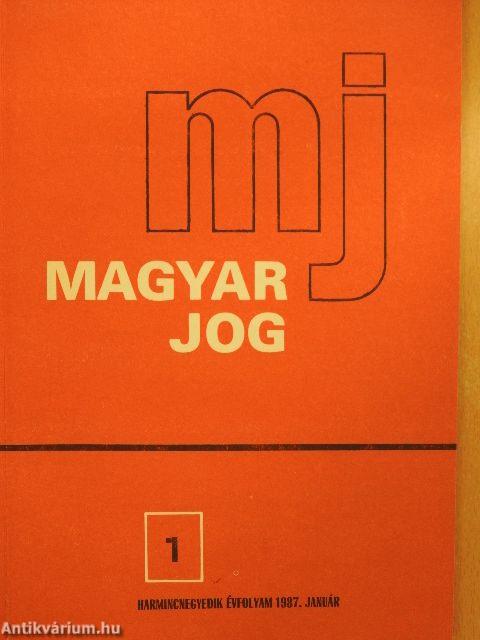 Magyar Jog 1987. (nem teljes évfolyam)