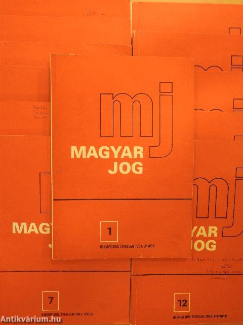 Magyar jog 1983. január-december