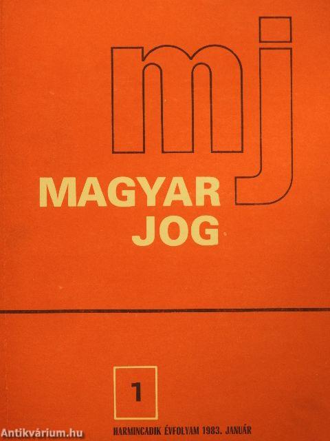 Magyar jog 1983. január-december