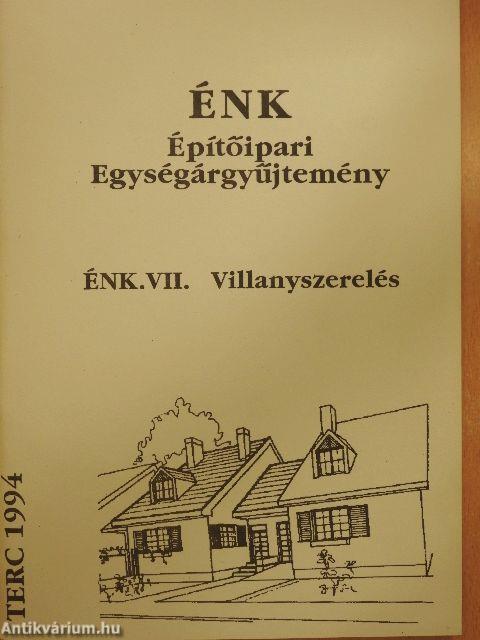 ÉNK-Építőipari Egységárgyűjtemény ÉNK. VII.