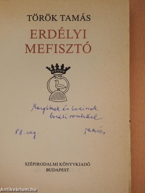 Erdélyi Mefisztó (dedikált példány)