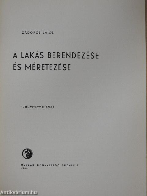 A lakás berendezése és méretezése