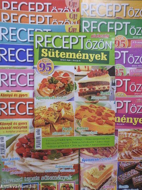 Receptözön 2012. (nem teljes évfolyam) + 2 Receptözön sütemények különszám