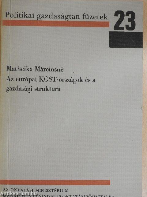 Az európai KGST-országok és a gazdasági struktura