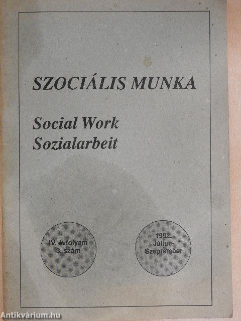 Szociális munka 1992. július-szeptember