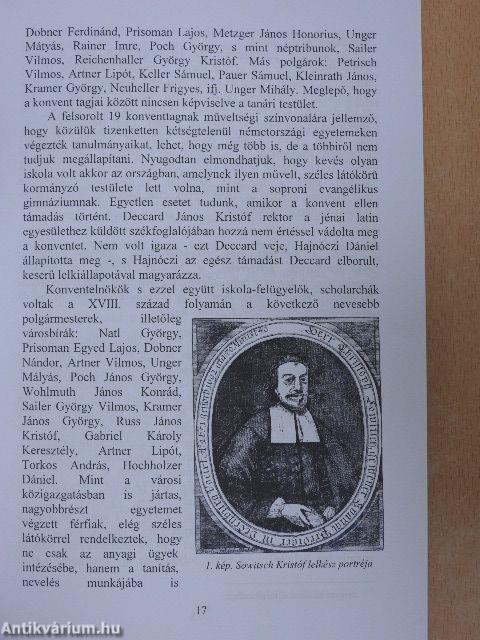 A soproni evangélikus líceum történetének egy százada 1681-1781