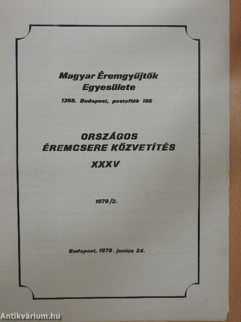 Magyar Éremgyűjtők Egyesülete Országos éremcsere közvetítés 1979/2