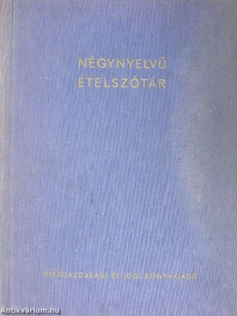 Négynyelvű ételszótár