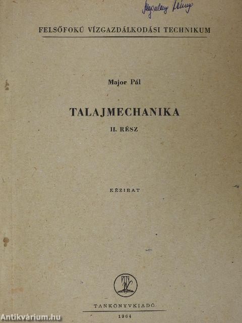 Talajmechanika II.