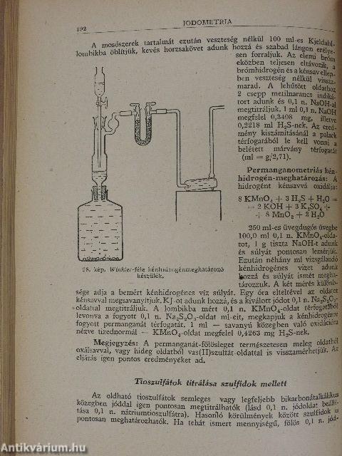 Bevezetés a kémiai analízisbe II.