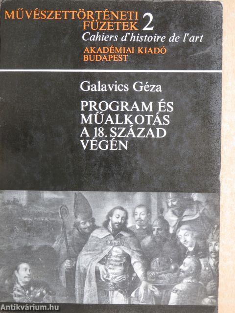 Program és műalkotás a 18. század végén