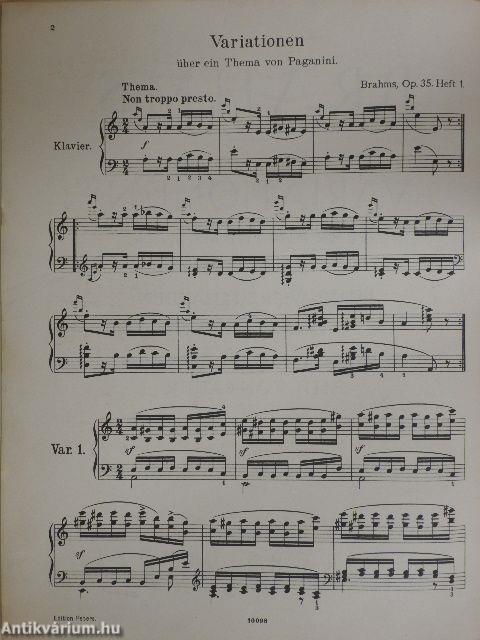Variationen über ein Thema von Paganini für Klavier zu 2 Händen