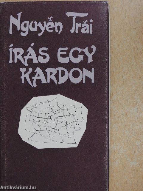 Írás egy kardon