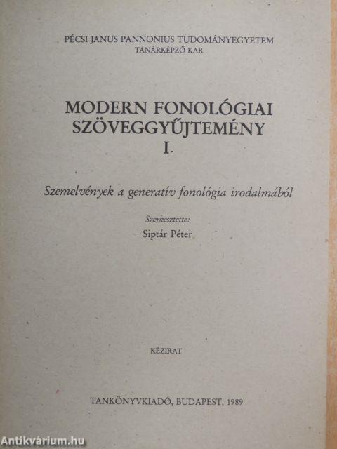 Modern fonológiai szöveggyűjtemény I.