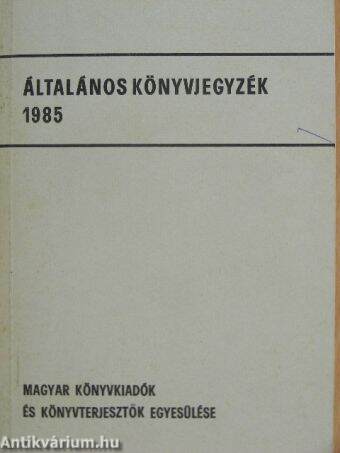 Általános könyvjegyzék 1985